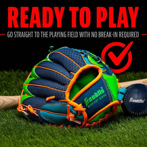 Sports Kids Baseball Glove and Foam Ball Set Youth Teeball Glove for Toddlers - Picture 6 of 7